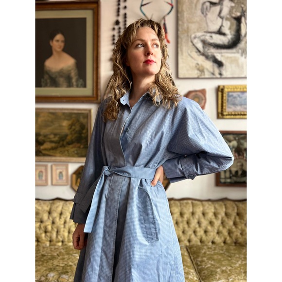 London Fog Blue Overcoat Sz. Large - Picture 1 of 11